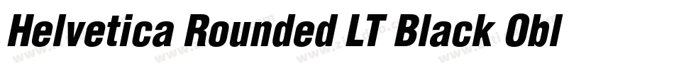 Helvetica Rounded LT Black Oblique字体转换